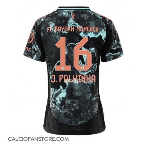 Maglia Calcio Bayern Munich Joao Palhinha #16 Seconda Divisa Donna 2024-25 Manica Corta